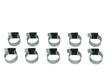 Pack of 10 BOOST products HD Clamps, black, 11-17mm