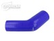 Silicone Reducer Elbow 45°, 57 - 51mm, blue | BOOST products