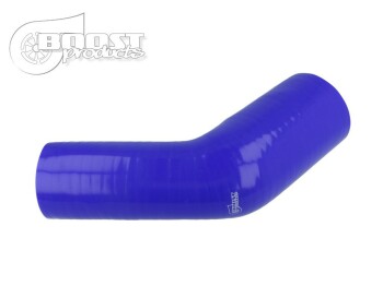 Silicone Reducer Elbow 45°, 89 - 76mm, Blue