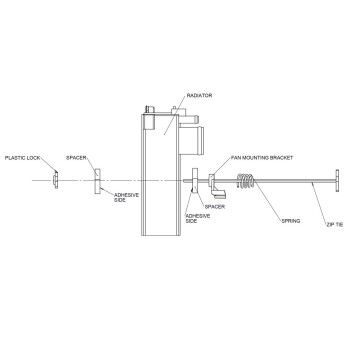 Fan Mount Kit Universal Mishimoto | MMFAN-MOUNT