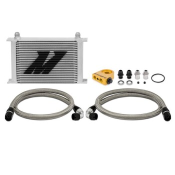 Universal Ölkühler Kit Mishimoto 25 Reihen mit Thermostat / silber | Mishimoto