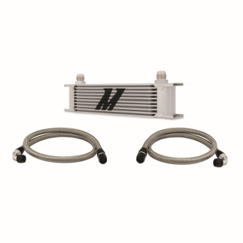 Thermostatic Oil Cooler Kit Mishimoto / Universal / 10 Row / Silver | Mishimoto