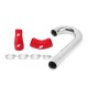 Untere Ladeluftkühler Rohre Mitsubishi Evo 7 / 8 / 9 / 01-07 / rote Verbinder | MMICP-EVO-01LRD