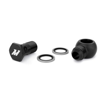 Ringauge mit Hohlschraube Mishimoto M20 x -10AN / schwarz | MMBB-10ANBK