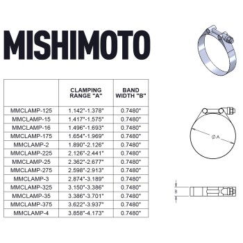 T-Bolt Clamp Mishimoto / Stainless Steel / 66-74mm | Mishimoto