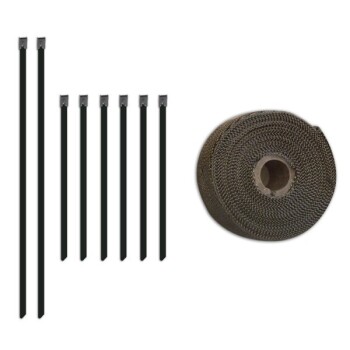 Heat wrap Mishimoto roll with stainless locking tie set /...