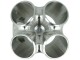 4-Zylinder CNC Edelstahl V-Band Sammler 1.4541 / für Tial & EFR (mit Adapter Ring) - mit 38mm Wastegate Anschluss