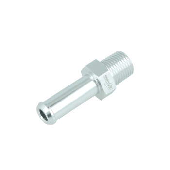 Screw-in Adapter NPT 1/8" male to Hose Connector Fitting 8mm (5/16") - satin silver | BOOST products