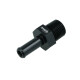Einschrauber NPT 3/8" männlich zu Schlauchanschluss 10mm (3/8") - schwarz matt