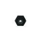 Screw-in Adapter NPT 3/8" Male to Hose Connection 8mm (5/16") - Satin Black
