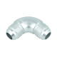 High Flow Adapter Union Dash 10 Male to Dash 10 Male - 90° - Silver