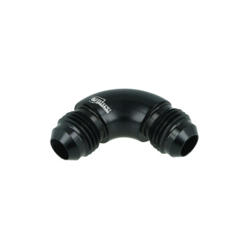 High Flow Adapter Union Dash 6 male to Dash 6 male - 90° - black | BOOST products