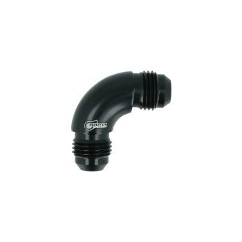 High Flow Adapter Union Dash 6 male to Dash 6 male - 90° - black | BOOST products