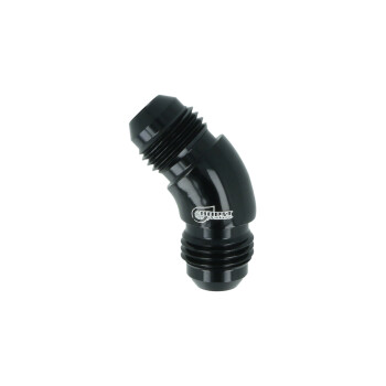 High Flow Adapter Union Dash 6 male to Dash 6 male - 45° - black | BOOST products