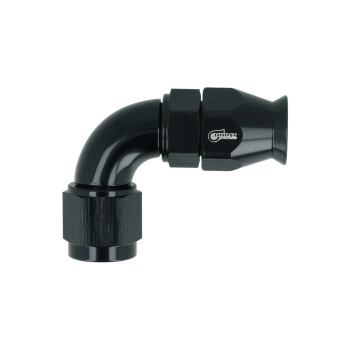 High Flow PTFE Swivel Hose End Dash 6 - 90° - Black