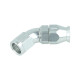 High Flow PTFE Swivel Hose End Dash 6 - 45° - Silver