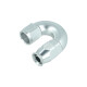 High Flow PTFE Swivel Hose End Dash 8 - 180° - Silver