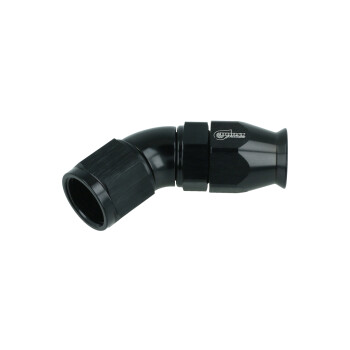 High Flow PTFE Swivel Hose End Dash 8 - 45° - black | BOOST products