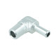 Screw-in Adapter 90° NPT 3/8" Male to Hose Connection 10mm (3/8") - Satin Silver