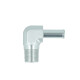 Screw-in Adapter 90° NPT 3/8" Male to Hose Connection 10mm (3/8") - Satin Silver