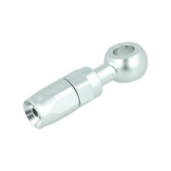 Swivel Hose End 4 to Banjo 10,5mm - Satin Silver