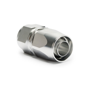 Swivel Hose End Dash 10 - straight - satin silver