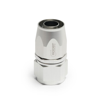 Swivel Hose End Dash 10 - straight - satin silver