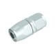 Hose End Dash 10 - straight - Satin Silver