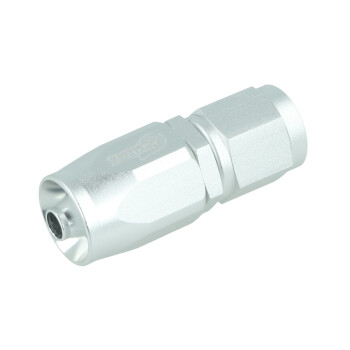 Hose End Dash 4 - straight - Satin Silver