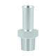 Einschrauber NPT 3/8" männlich zu Schlauchanschluss 13mm (1/2") - silber matt
