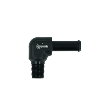 Einschrauber 90° NPT 1/8" männlich zu Schlauchanschluss 8mm (5/16") - schwarz matt | BOOST products