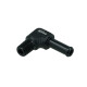 Einschrauber 90° NPT 1/8" männlich zu Schlauchanschluss 8mm (5/16") - schwarz matt