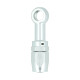 Schlauchanschluss Fitting drehbar Dash 6 zu Ringauge 12,5mm - silber matt