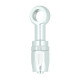 Schlauchanschluss Fitting drehbar Dash 6 zu Ringauge 14,5mm - silber matt