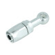 Schlauchanschluss Fitting drehbar Dash 8 zu Ringauge 10,5mm - silber matt