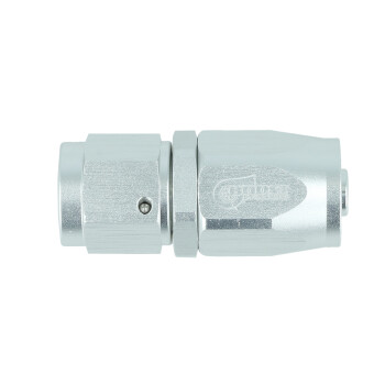 Hose End Dash 6 - straight - Satin Silver