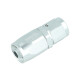 Hose End Dash 6 - straight - Satin Silver
