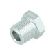 Screw-in Reducer NPT 1/8" Female to NPT 3/8" Male - Satin Silver
