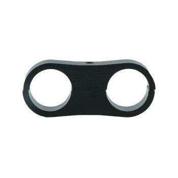 Dual Schlauchhalter 16,7mm (21/32") - schwarz matt