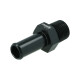 Einschrauber NPT 3/8" männlich zu Schlauchanschluss 13mm (1/2") - schwarz matt