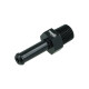 Einschrauber NPT 1/8" männlich zu Schlauchanschluss 6mm (1/4") - schwarz matt
