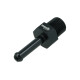Einschrauber NPT 1/8" männlich zu Schlauchanschluss 5mm (3/16") - schwarz matt