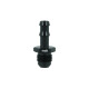 Einschrauber Dash 6 männlich zu Schlauchanschluss gerippt 8mm (5/16") - schwarz matt