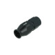PTFE Schlauchanschluss Fitting Dash 4 - gerade - schwarz matt