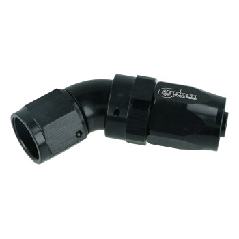 High Flow Swivel Hose End Dash 8 - 45° - Black