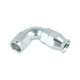 High Flow PTFE Schlauchanschluss Fitting drehbar Dash 6 - 90° - silber