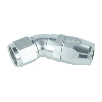 High Flow Swivel Hose End Dash 10 - 45° - silver | BOOST products