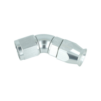High Flow PTFE Swivel Hose End Dash 8 - 45° - Silver
