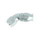 High Flow PTFE Swivel Hose End Dash 8 - 45° - Silver