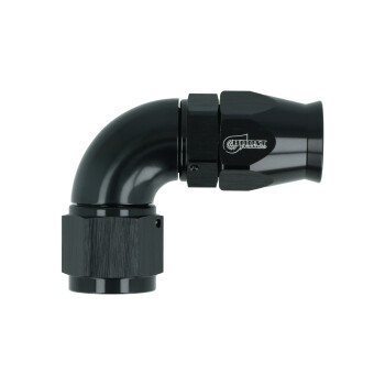 High Flow PTFE Swivel Hose End Dash 10 - 90° - Black